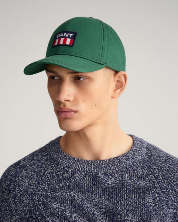 șapcă din twill cu scut retro 888T477 padure verde GANT bărbați