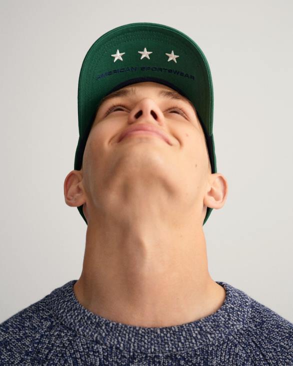 șapcă din twill cu scut retro 888T477 padure verde GANT bărbați