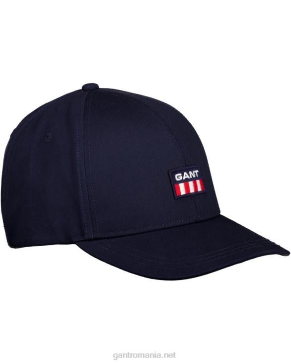 șapcă din twill cu scut retro 888T504 albastru de seară GANT bărbați