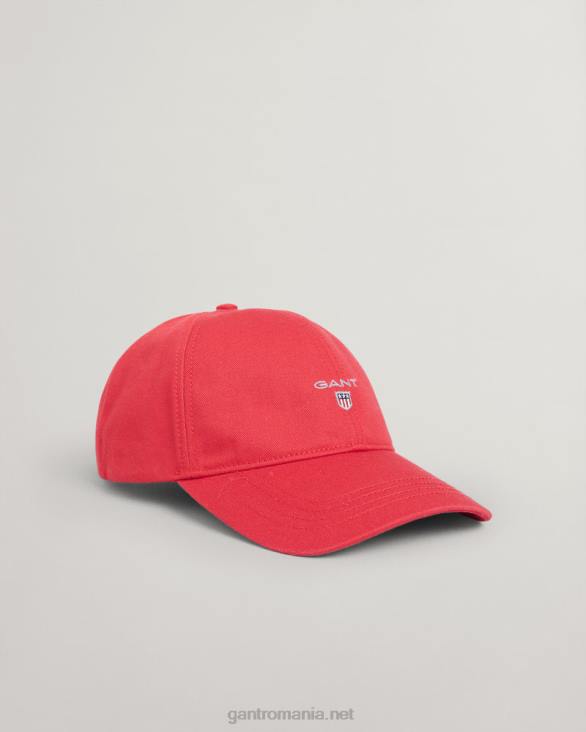 șapcă din twill de bumbac 888T479 rosu rubin GANT bărbați