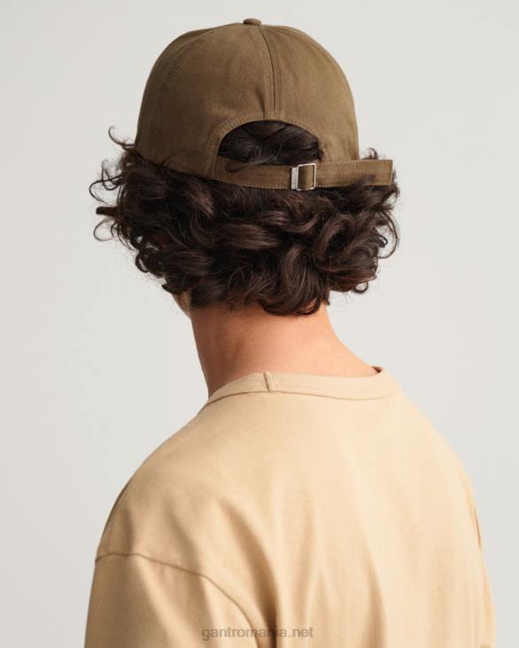 șapcă din twill de bumbac 888T487 verde de vânător GANT bărbați