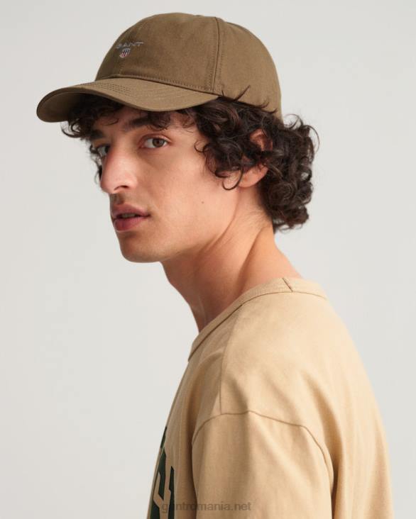 șapcă din twill de bumbac 888T487 verde de vânător GANT bărbați