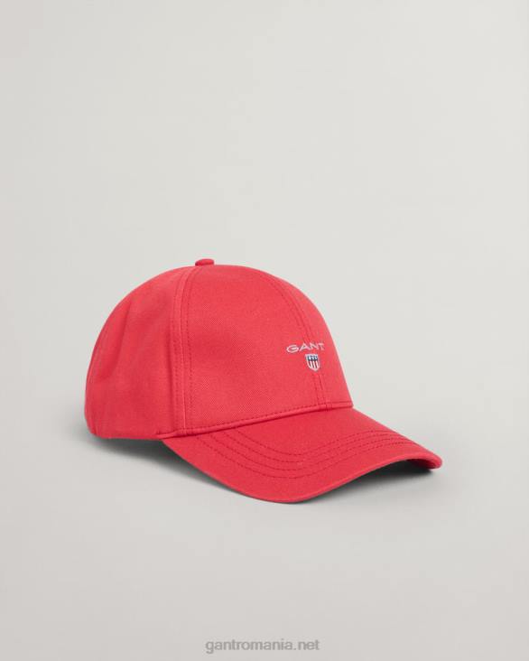 șapcă înaltă din twill de bumbac 888T475 rosu rubin GANT bărbați