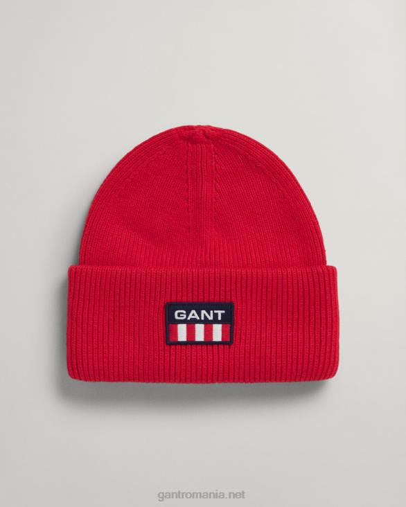 beanie retro shield 888T488 rosu rubin GANT bărbați