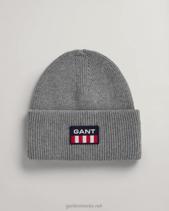 beanie retro shield 888T489 melange gri închis GANT bărbați