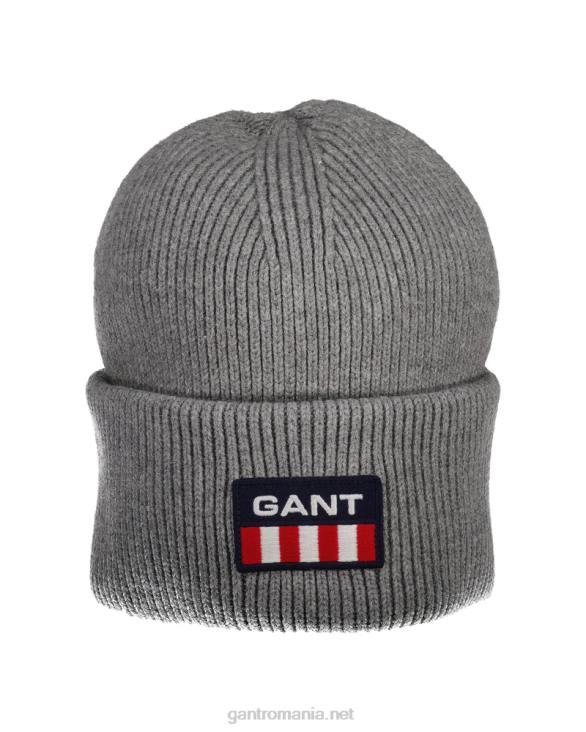 beanie retro shield 888T489 melange gri închis GANT bărbați