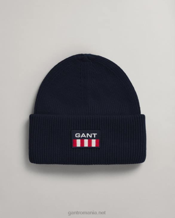 beanie retro shield 888T491 albastru de seară GANT bărbați