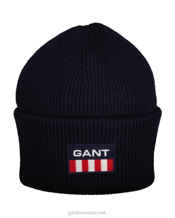 beanie retro shield 888T491 albastru de seară GANT bărbați