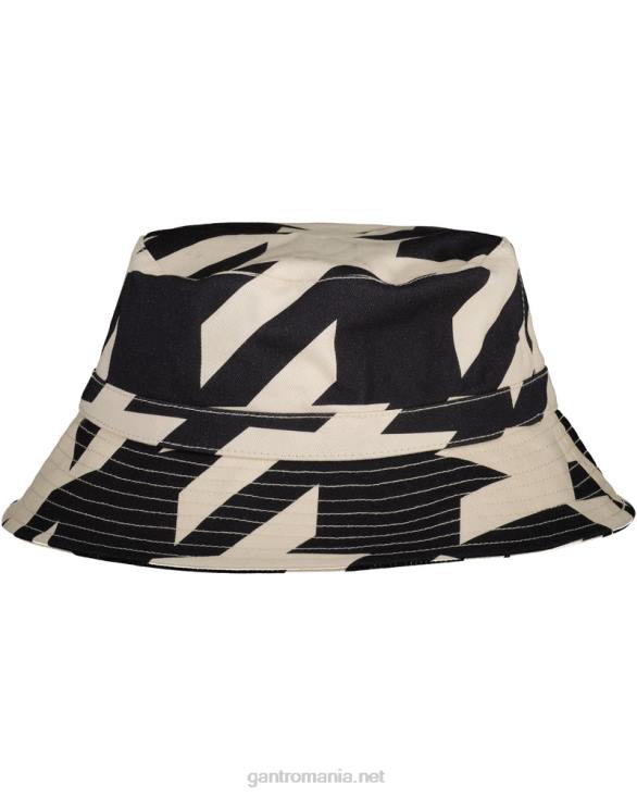 pălărie de găleată din picioare de găin 888T470 negru de abanos GANT bărbați