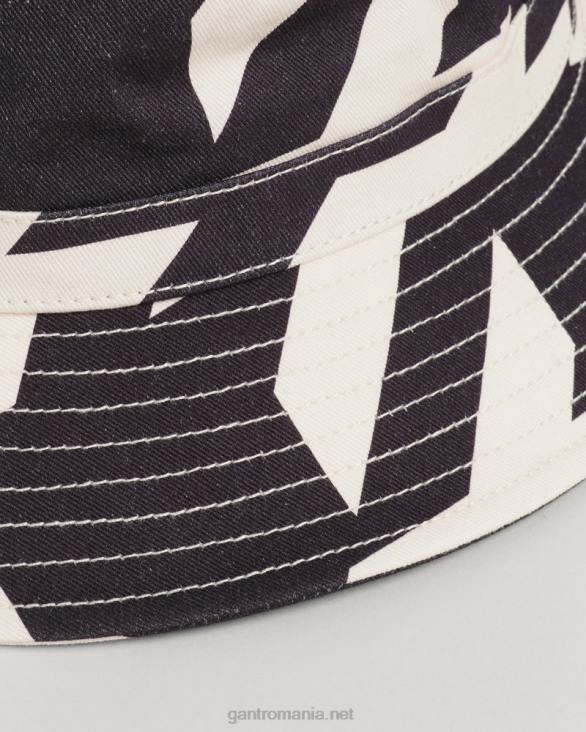 pălărie de găleată din picioare de găin 888T470 negru de abanos GANT bărbați