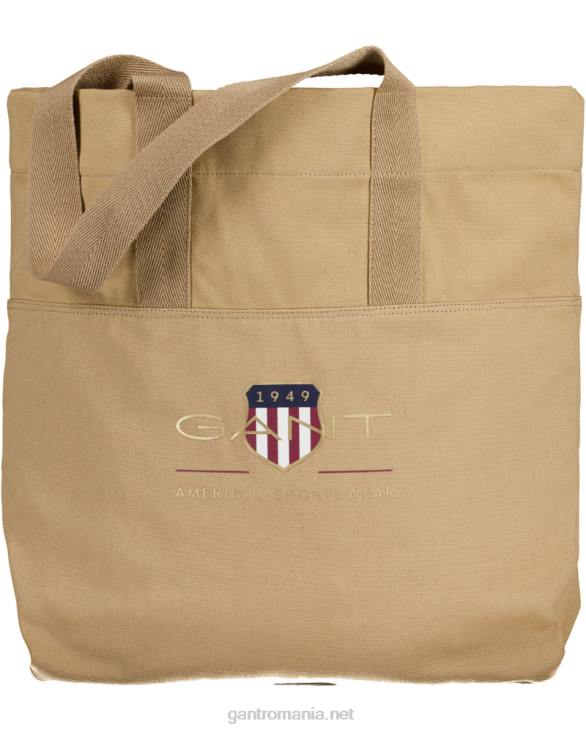 geantă tote cu scut de arhivă 888T461 kaki închis GANT bărbați