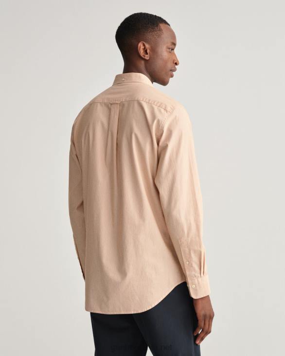 cămașă bancheră din pânză obișnuită 888T18 dk portocală de muştar GANT bărbați