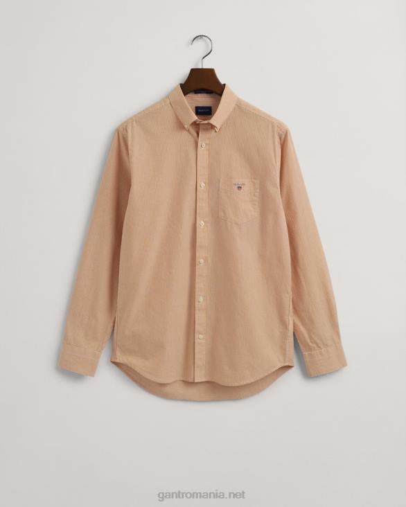 cămașă bancheră din pânză obișnuită 888T18 dk portocală de muştar GANT bărbați