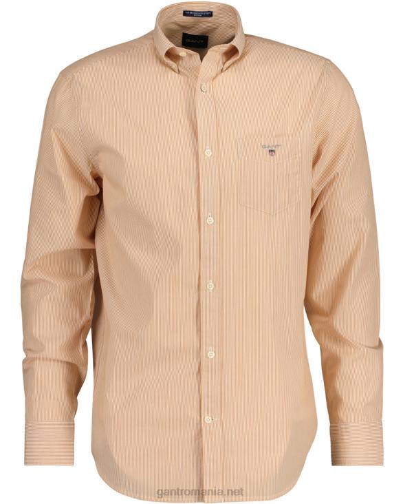 cămașă bancheră din pânză obișnuită 888T18 dk portocală de muştar GANT bărbați