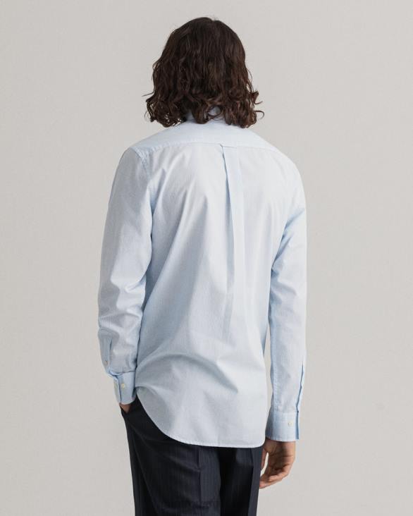 cămașă bancheră din pânză obișnuită 888T41 albastru capri GANT bărbați