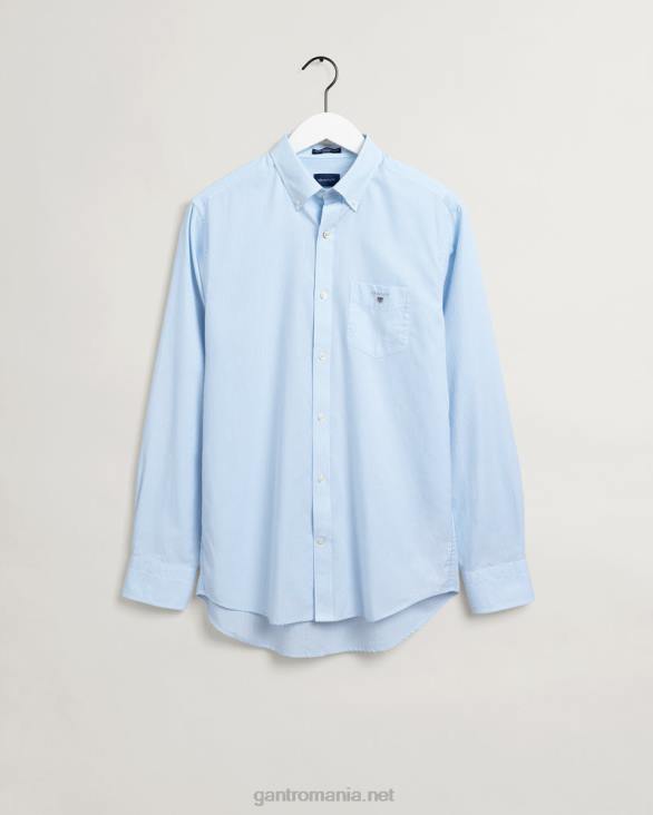 cămașă bancheră din pânză obișnuită 888T41 albastru capri GANT bărbați