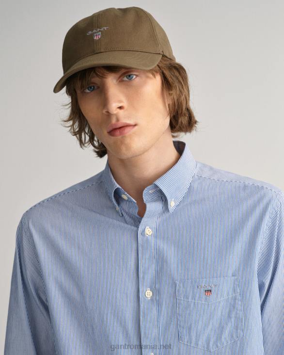 cămașă bancheră din pânză obișnuită 888T66 albastru colegiu GANT bărbați