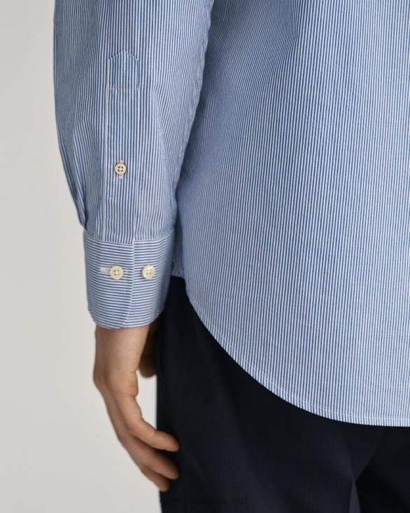 cămașă bancheră din pânză obișnuită 888T66 albastru colegiu GANT bărbați