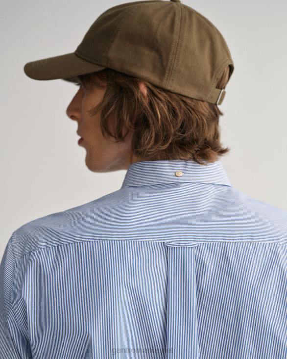 cămașă bancheră din pânză obișnuită 888T66 albastru colegiu GANT bărbați