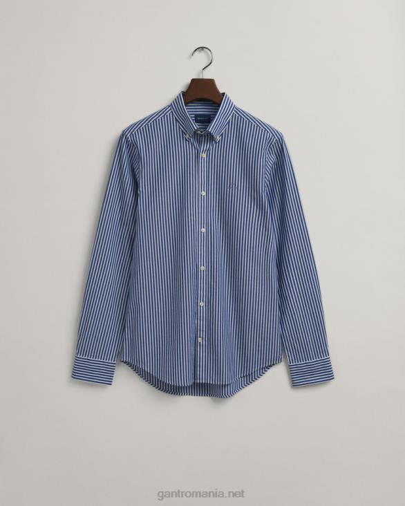 cămașă din pânză largă cu dungi slim fit 888T71 albastru colegiu GANT bărbați