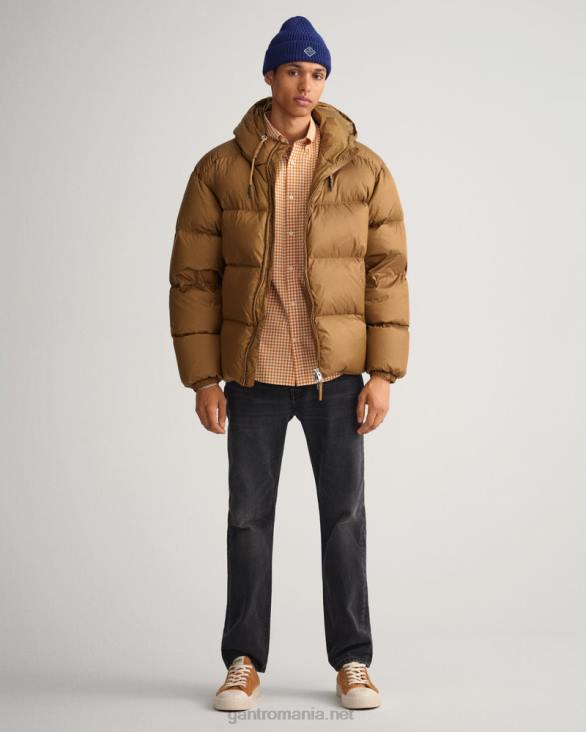 cămașă din pânză vichy cu potrivire obișnuită 888T56 dk portocală de muştar GANT bărbați