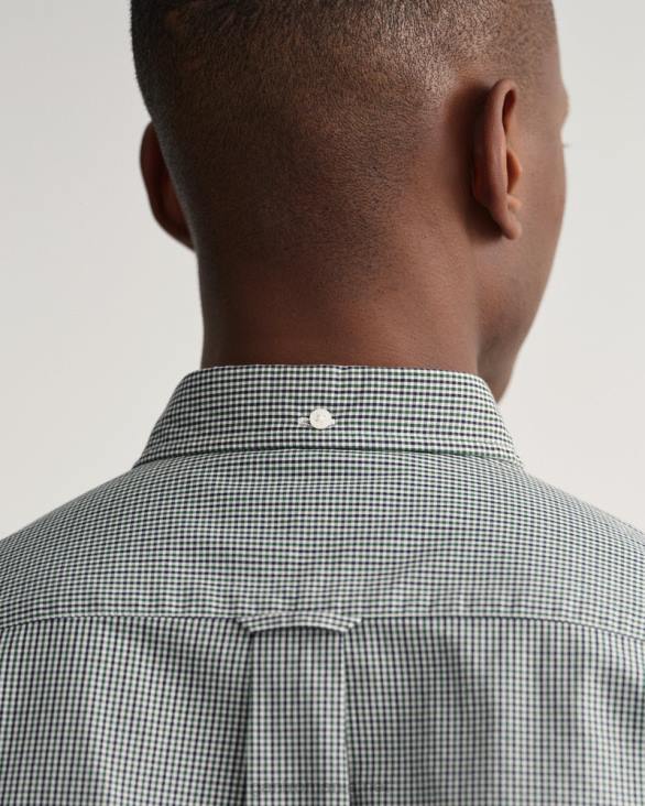 cămașă din popelin cu micro vichy, cu croială normală 888T42 padure verde GANT bărbați