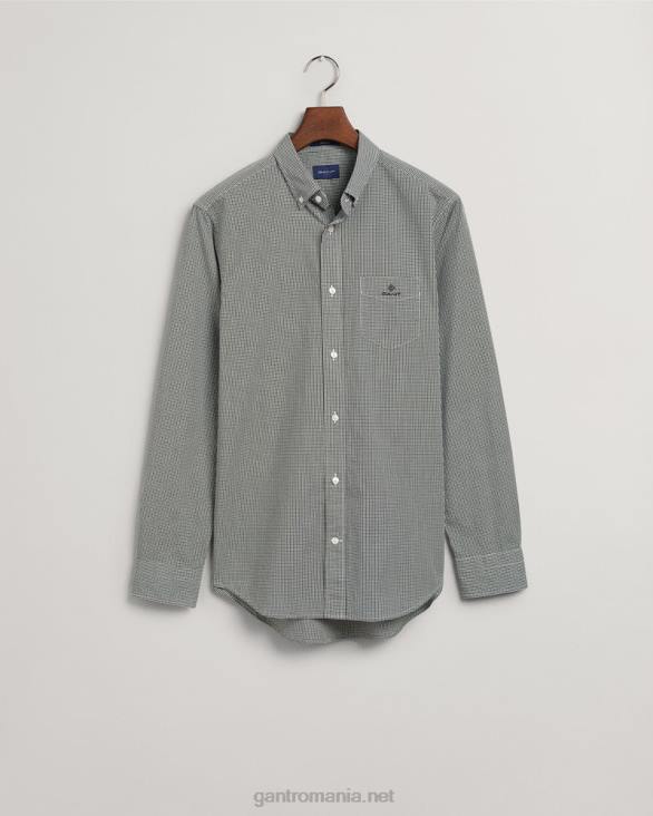 cămașă din popelin cu micro vichy, cu croială normală 888T42 padure verde GANT bărbați