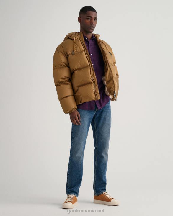 cămașă din vichy jaspe cu potrivire obișnuită 888T3 roșu plin GANT bărbați