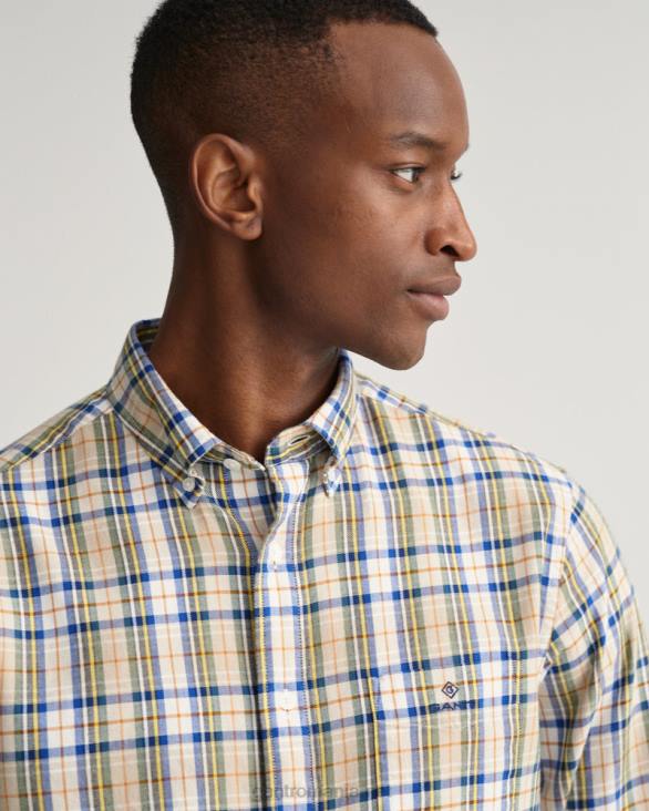 cămașă în carouri de tip tartan cu potrivire normală 888T15 nisip uscat GANT bărbați