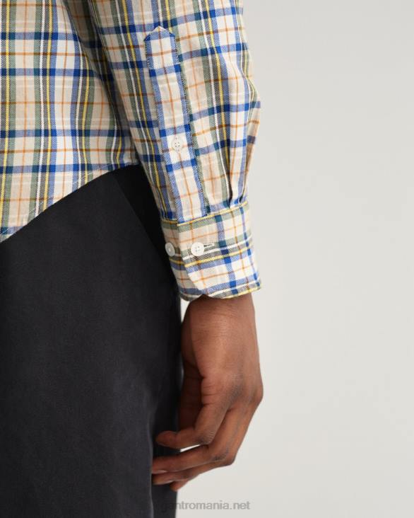 cămașă în carouri de tip tartan cu potrivire normală 888T15 nisip uscat GANT bărbați