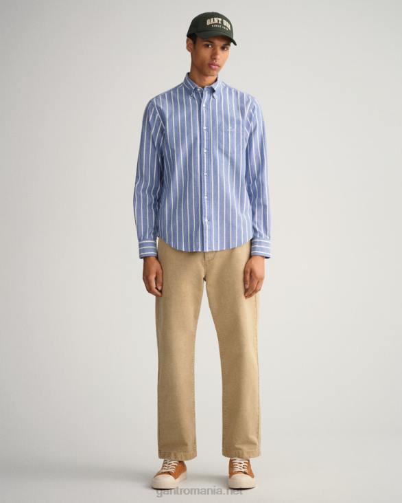 cămașă oxford cu dungi largi, în formă regulată 888T31 albastru colegiu GANT bărbați