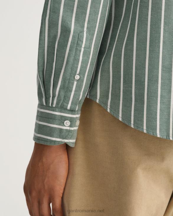 cămașă oxford cu dungi largi, în formă regulată 888T55 padure verde GANT bărbați