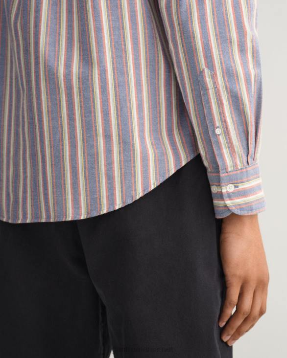 cămașă oxford cu mai multe dungi cu potrivire regulată 888T21 albastru colegiu GANT bărbați