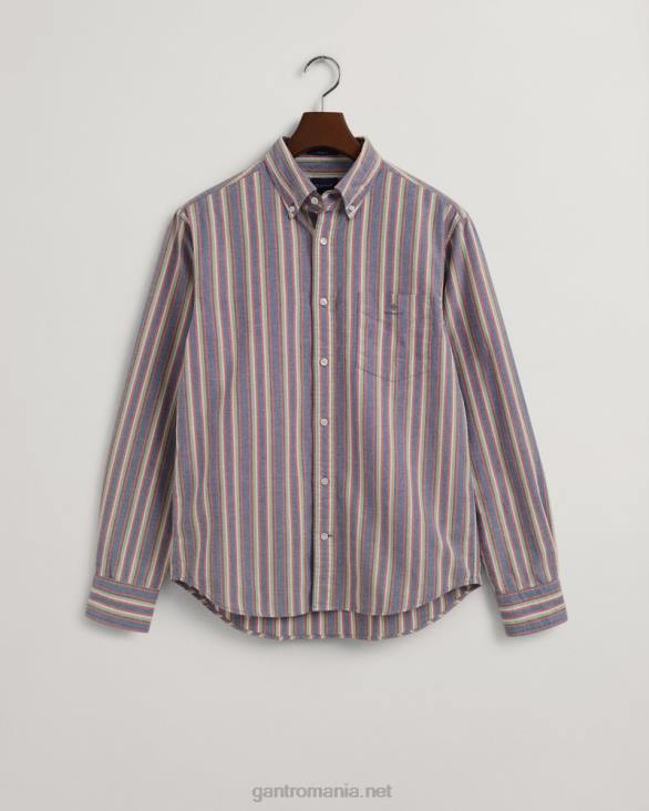 cămașă oxford cu mai multe dungi cu potrivire regulată 888T21 albastru colegiu GANT bărbați