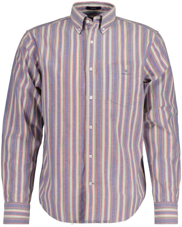 cămașă oxford cu mai multe dungi cu potrivire regulată 888T21 albastru colegiu GANT bărbați