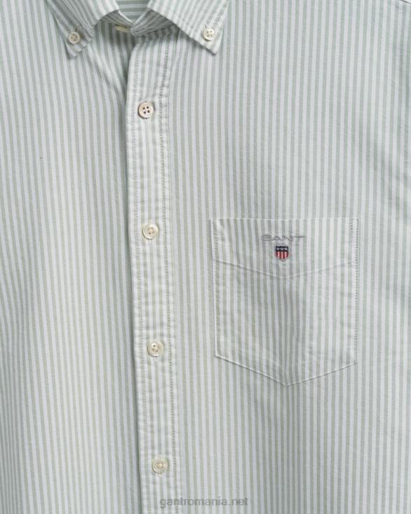 cămașă oxford de tip bancher cu culoare normală 888T34 verde de eucalipt GANT bărbați