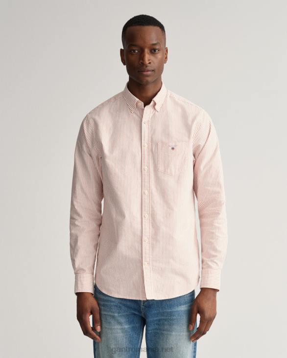 cămașă oxford de tip bancher cu culoare normală 888T36 portocala aurie GANT bărbați