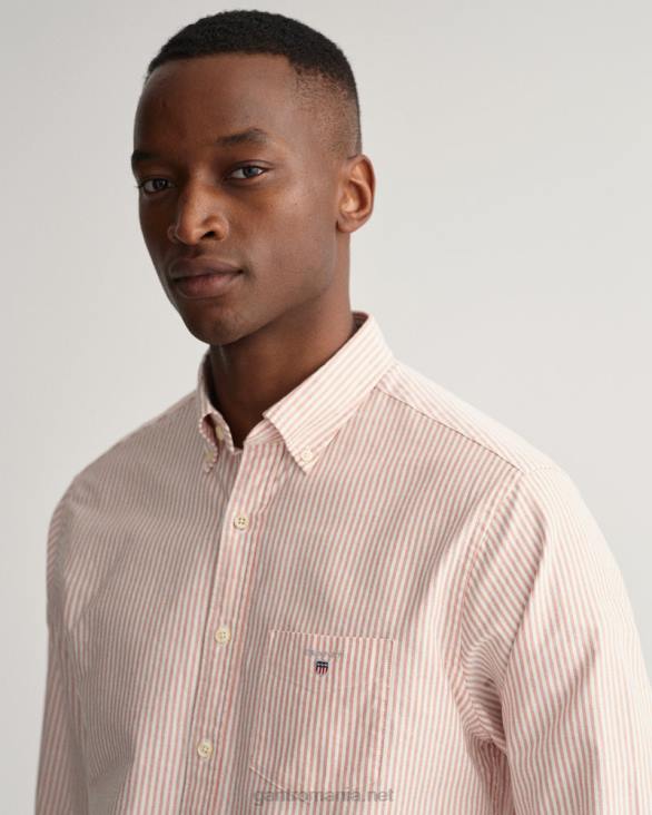 cămașă oxford de tip bancher cu culoare normală 888T36 portocala aurie GANT bărbați