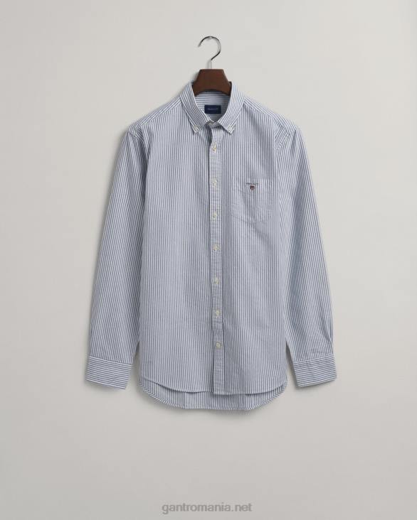 cămașă oxford de tip bancher cu culoare normală 888T51 albastru persan GANT bărbați