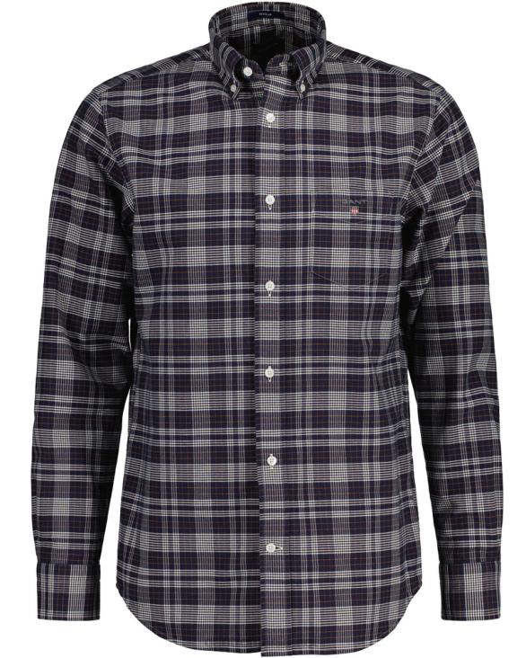 cămașă oxford în carouri cu culoare normală 888T16 albastru de seară GANT bărbați