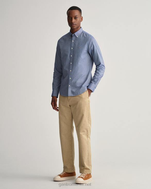 cămașă oxford slim fit 888T44 albastru persan GANT bărbați