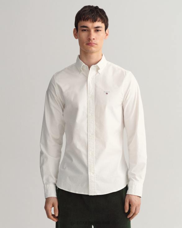 cămașă oxford stretch slim fit 888T64 alb GANT bărbați