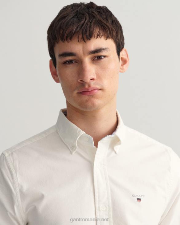 cămașă oxford stretch slim fit 888T64 alb GANT bărbați