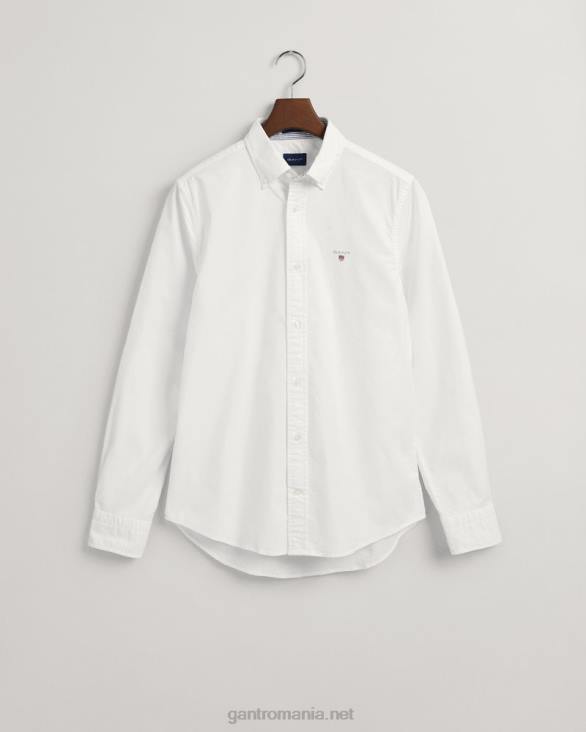 cămașă oxford stretch slim fit 888T64 alb GANT bărbați