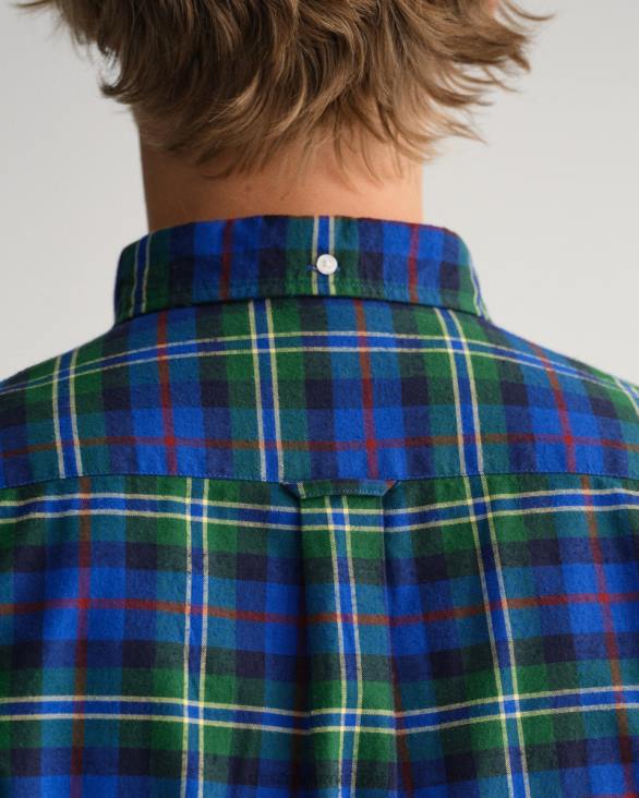 cămașă oxford tartan periată cu potrivire normală 888T76 padure verde GANT bărbați
