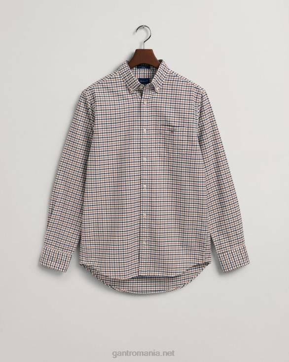 cămașă oxford tattersall cu potrivire regulată 888T24 nucă prăjită GANT bărbați