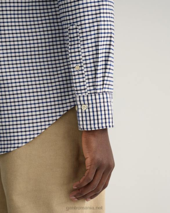 cămașă oxford tattersall cu potrivire regulată 888T48 albastru inchis GANT bărbați