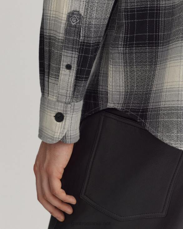 cămașă relaxată în carouri umbra 888T17 negru GANT bărbați