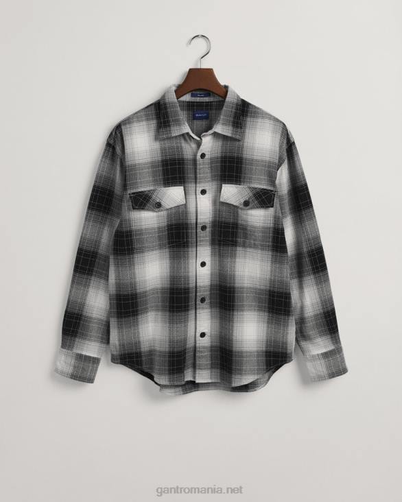 cămașă relaxată în carouri umbra 888T17 negru GANT bărbați