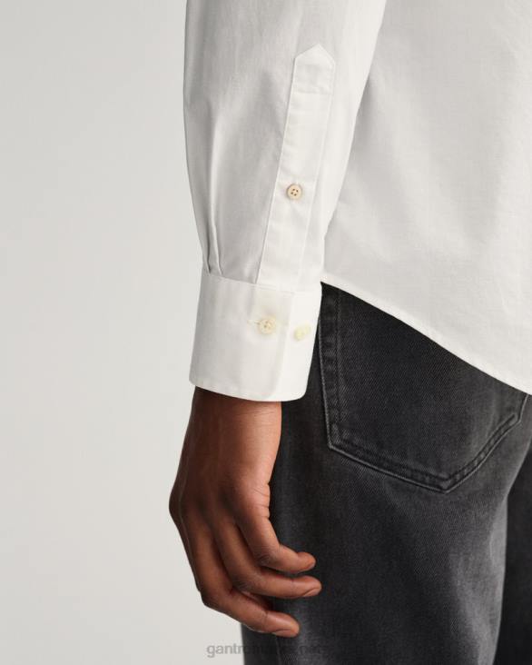 cămașă slim fit din pânză largă 888T54 alb GANT bărbați